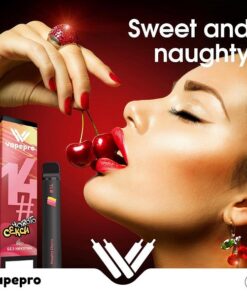 vapepro 14 cirese 800 pufuri fara nicotina tigara electronica vape de unica folosinta femei
