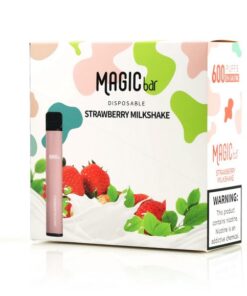 Magic Bar vape capsuni milkshake 600 pufuri cu nicotina cutie