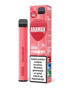 PROMO Aramax Bar, 2 x 700 pufuri, cu nicotina 20mg, vape de unica folosinta, diverse arome 5 aramax bar vape fresh strawberry