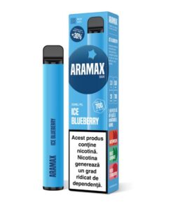 PROMO Aramax Bar, 2 x 700 pufuri, cu nicotina 20mg, vape de unica folosinta, diverse arome 7 aramax bar vape ice blueberry
