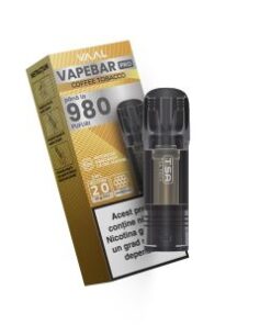 Cartus VAAL Vapebar Pro x 980 pufuri cu 20mg nicotina, diverse arome 3 cartus vapebar pro 980 pufuri 20mg coffee tobacco
