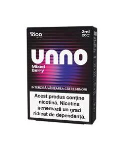 Cartus UNNO 1000 pufuri 20mg, diverse arome 4 cartus unno 1000 pufuri 20mg mixed berry